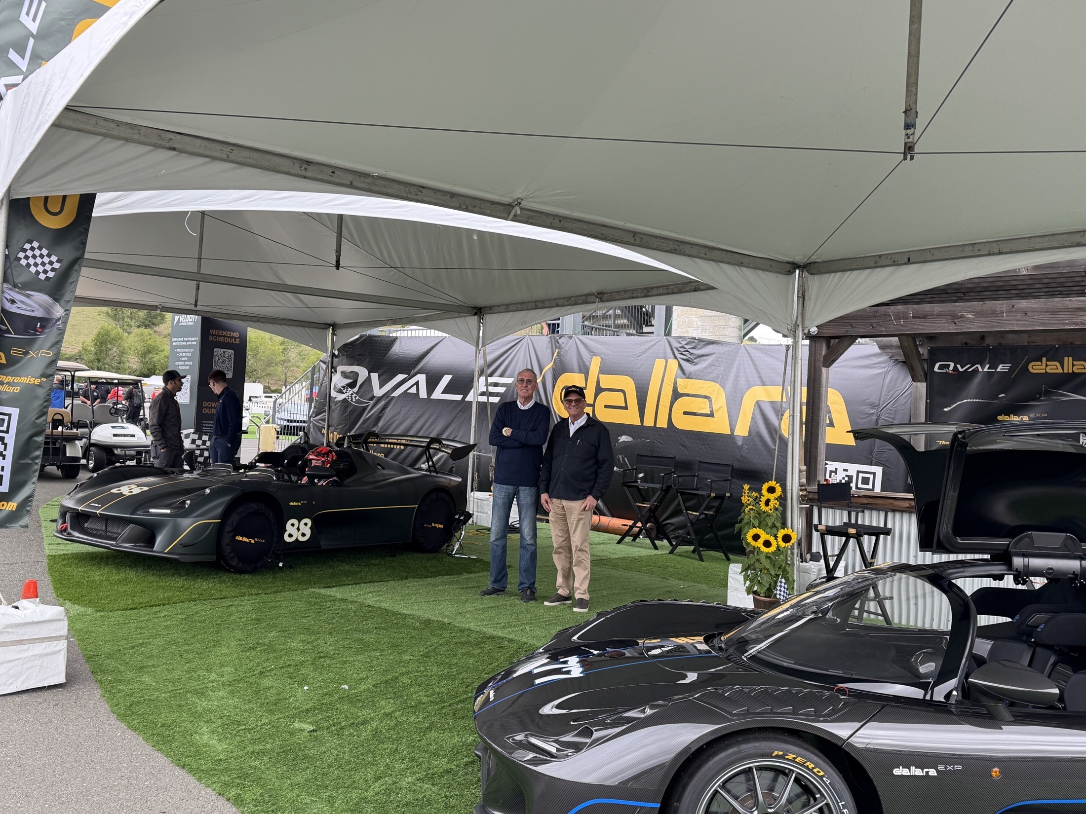 Bruce Qvale at the Qvale Dallara paddock
